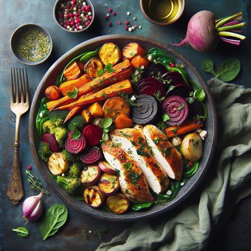 AIP-Friendly Roasted Root Vegetable & Herb Chicken Bowl