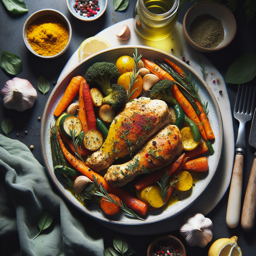 AIP-Friendly Turmeric Chicken with Roasted Root Vegetables