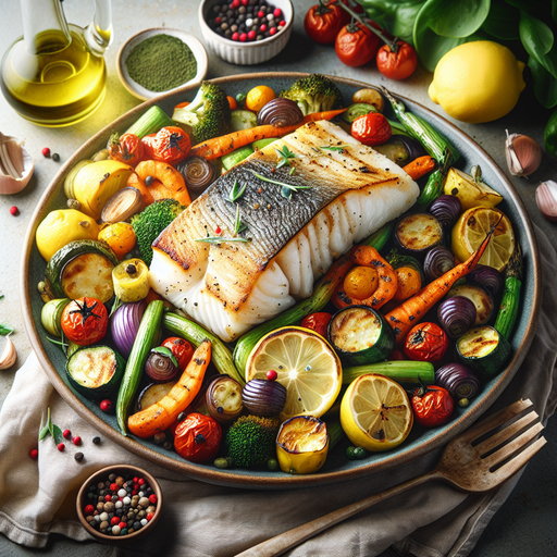 Mediterranean AIP Baked Cod with Roasted Vegetables