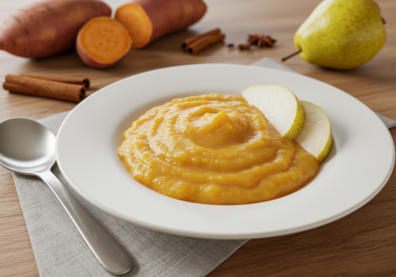 Gentle Sweet Potato and Pear Purée