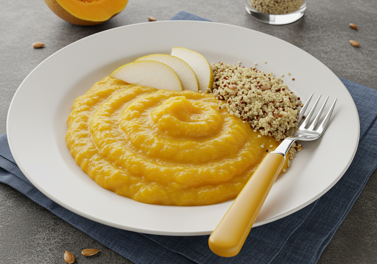 Nutrient-Rich Butternut, Pear & Quinoa Purée