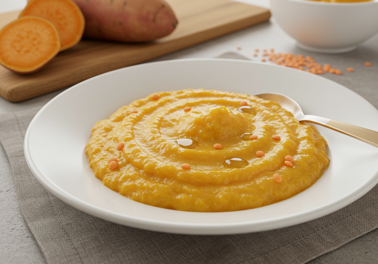 Sunny Sweet Potato & Red Lentil Purée