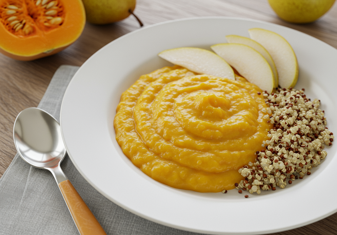 Sunshine Butternut, Pear & Quinoa Purée