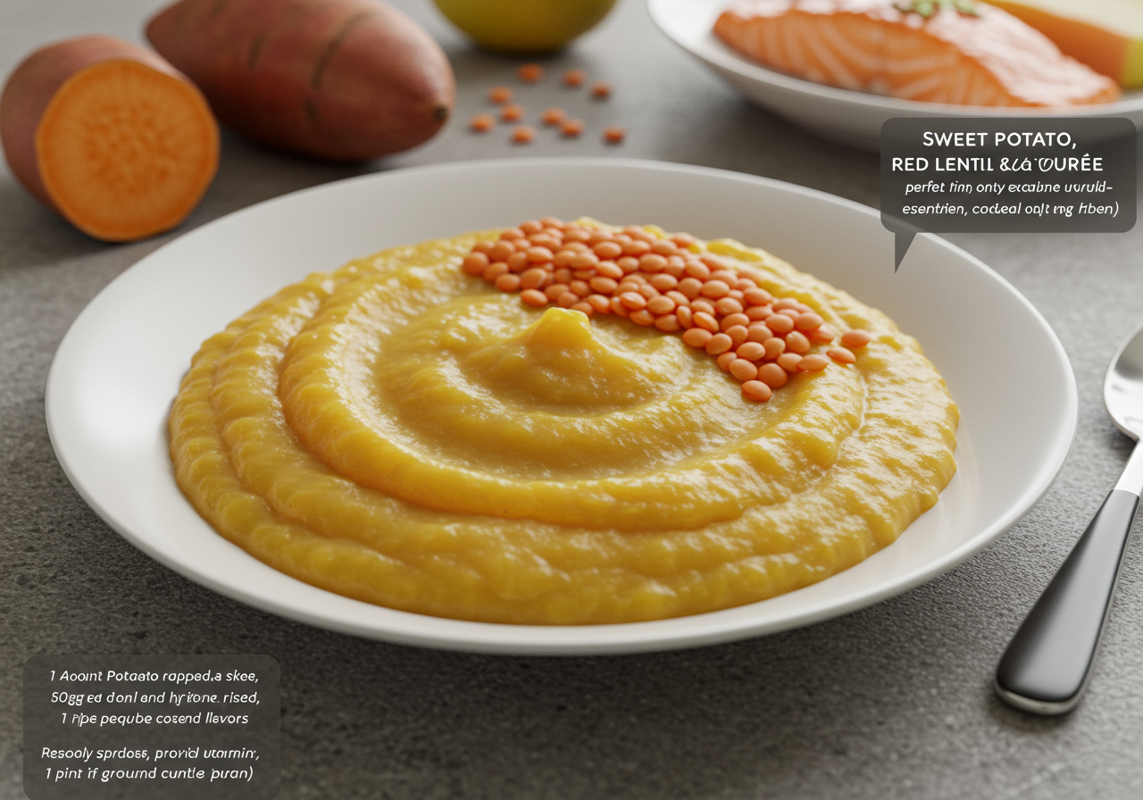 Sweet Potato, Red Lentil & Pear Purée