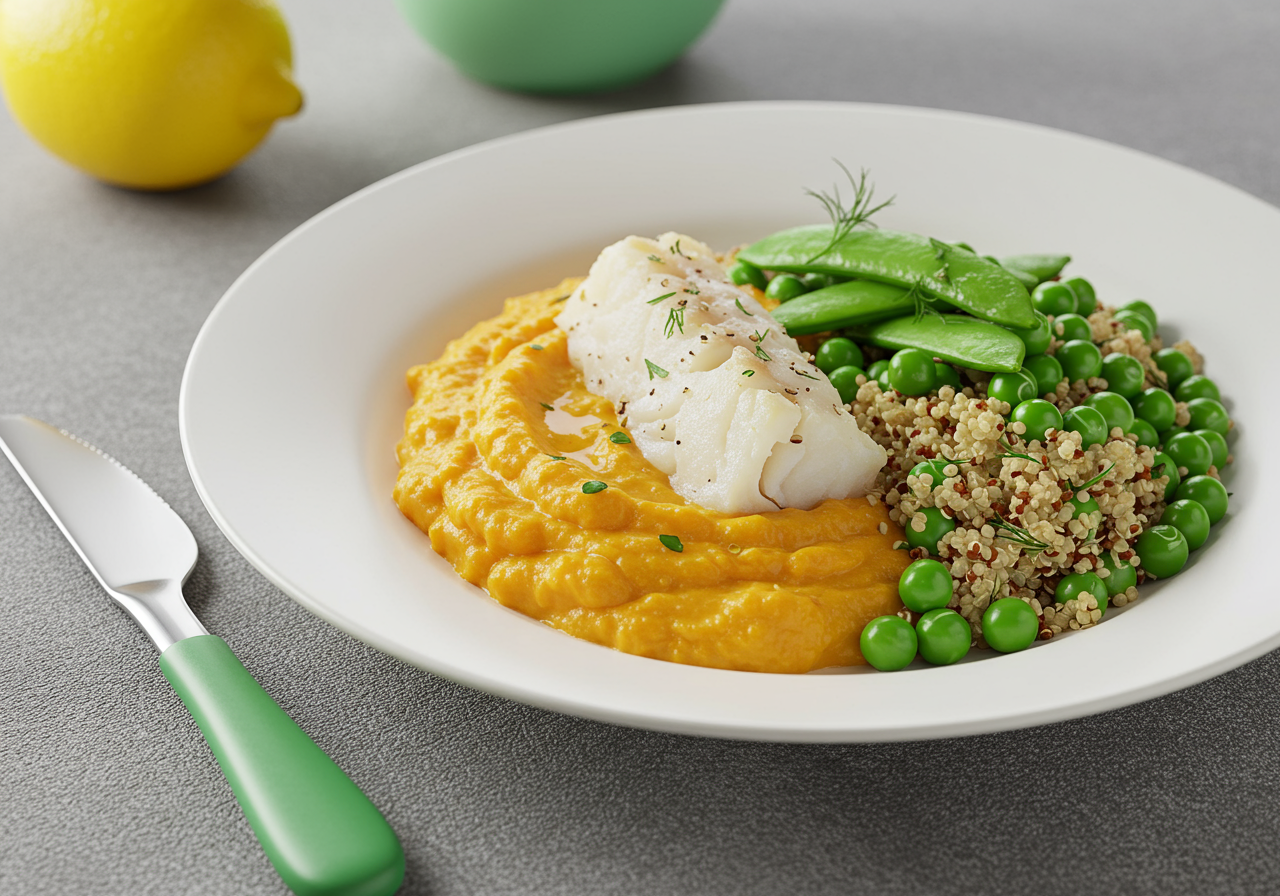 Gentle Cod & Sweet Potato Mash with Quinoa