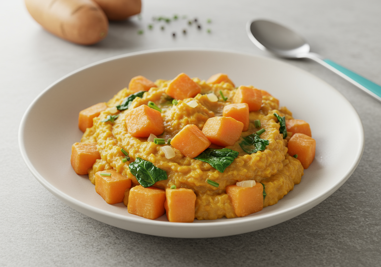 Gentle Lamb, Sweet Potato & Spinach Mash