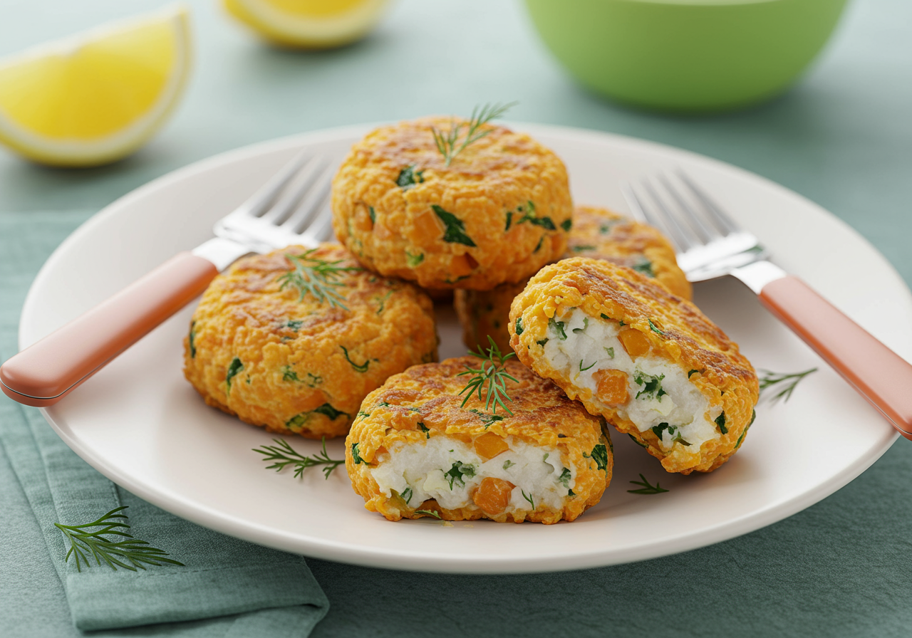 Mini Cod, Sweet Potato & Spinach Bites