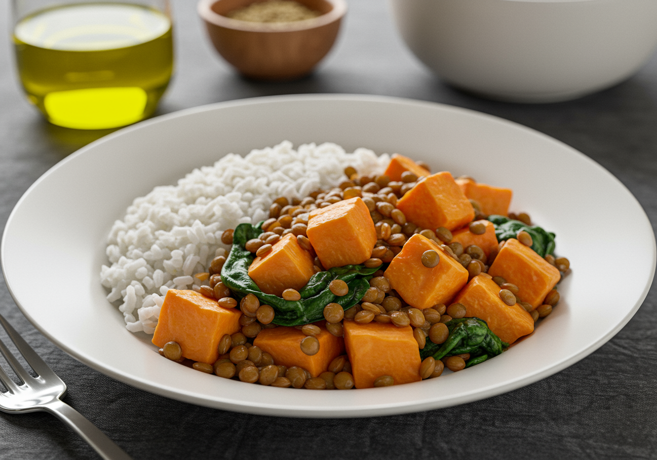 Hearty Spiced Lentil and Sweet Potato Stew
