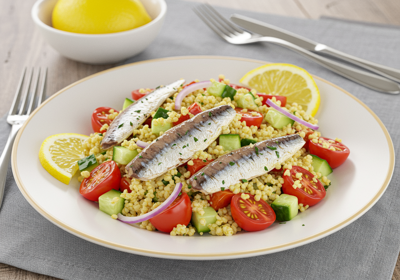 Mediterranean Sardine and Bulgur Salad