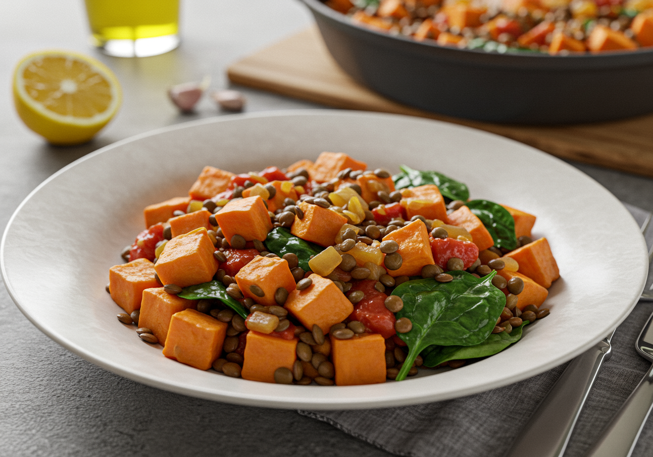 Spiced Lentil and Sweet Potato Stew
