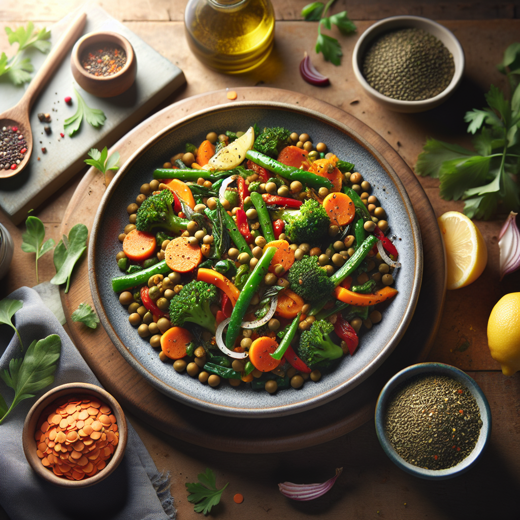 Vegetable and Lentil Stir-Fry