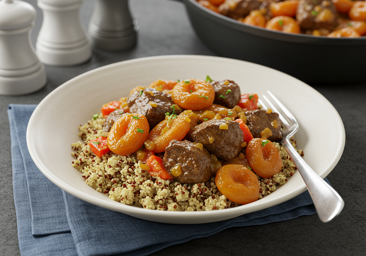 Moroccan Lamb & Apricot Tagine with Quinoa
