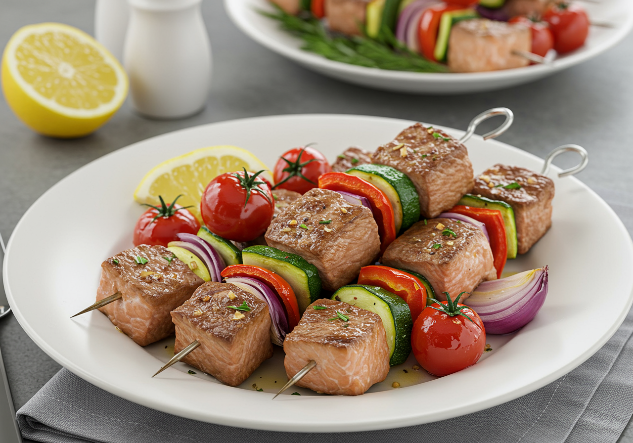 Mediterranean Lamb & Vegetable Skewers