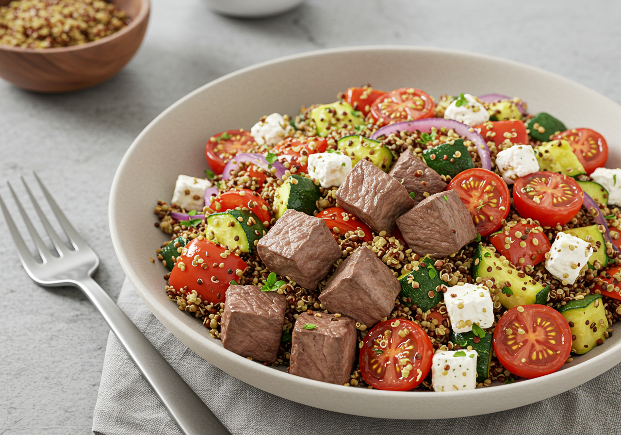 Mediterranean Lamb and Quinoa Power Bowl