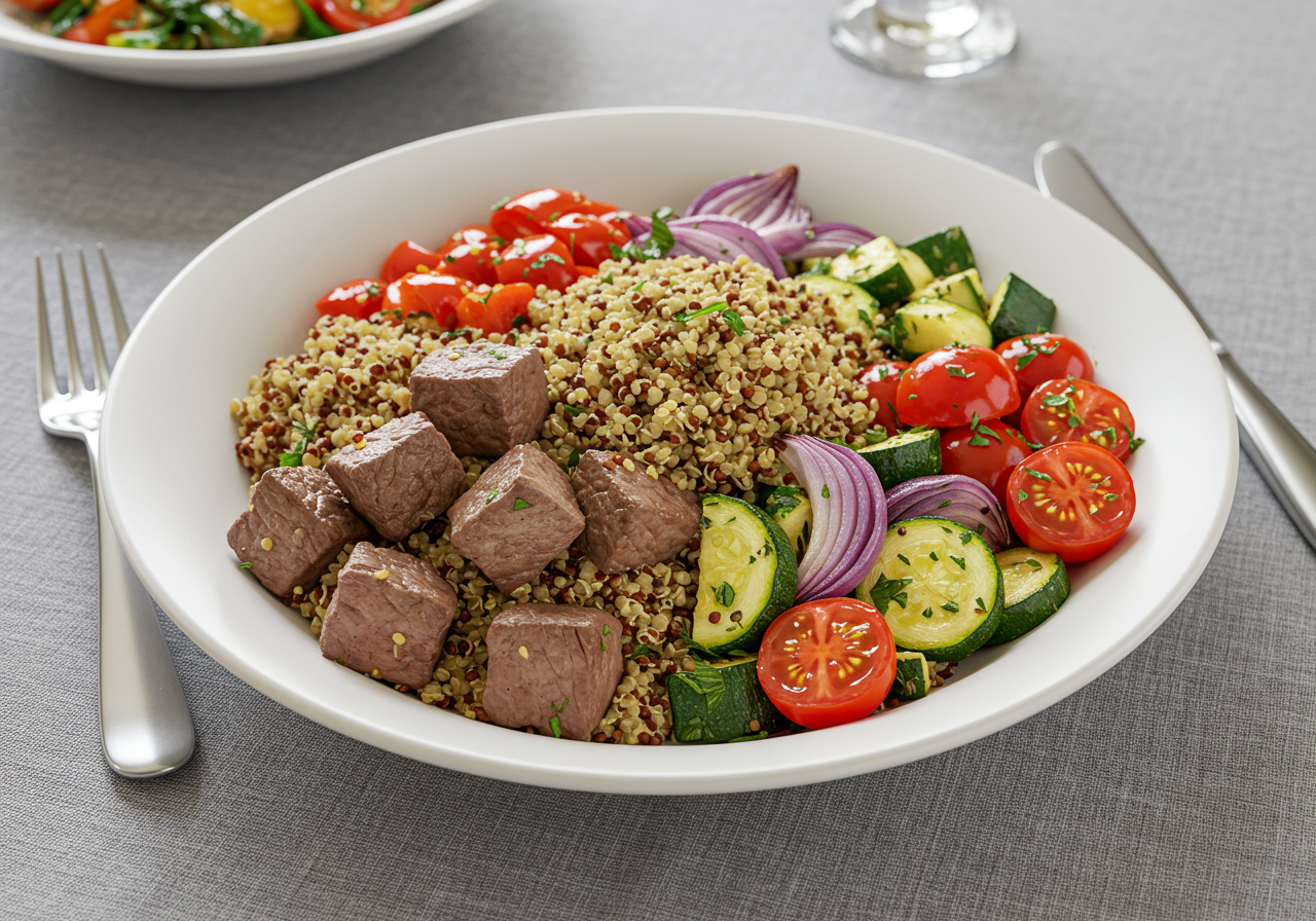 Mediterranean Lamb and Quinoa Power Bowl