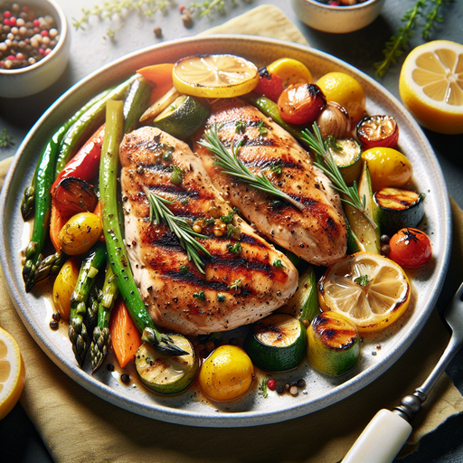 Grilled Lemon Herb Chicken with Roasted Vegetables