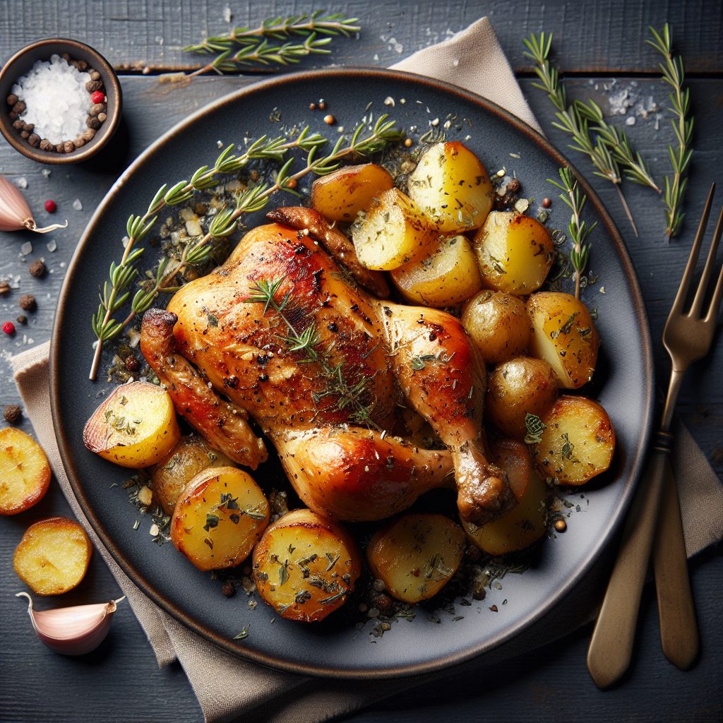Herb Roasted Chicken with Potatoes