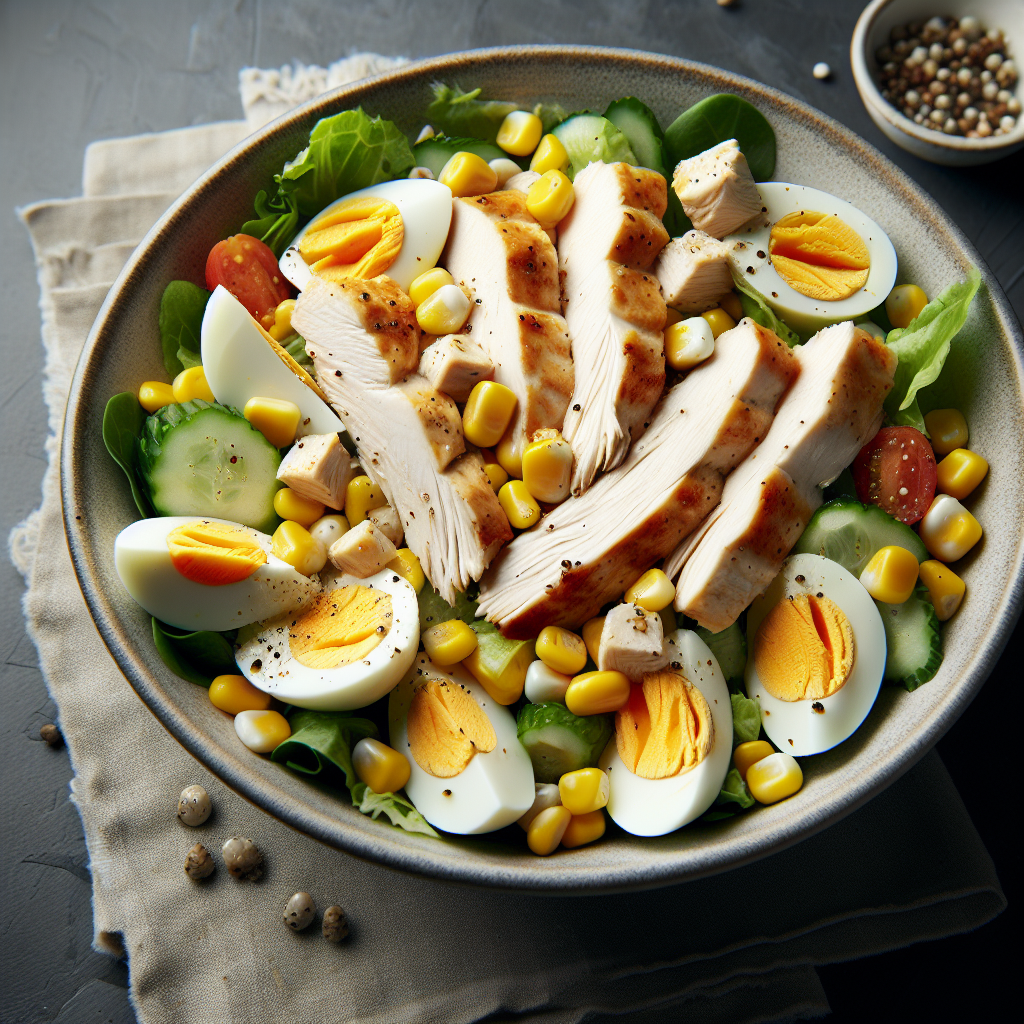 Chicken, Corn, and Egg Salad