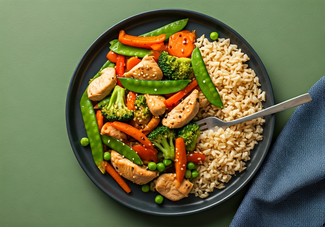 Ginger-Garlic Chicken & Veggie Stir-fry