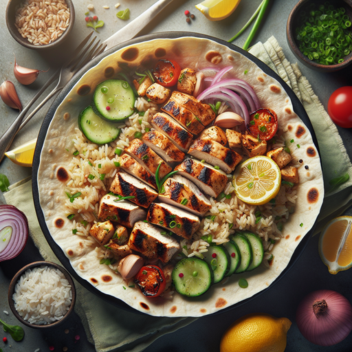 Grilled Chicken and Rice Tortilla Wraps