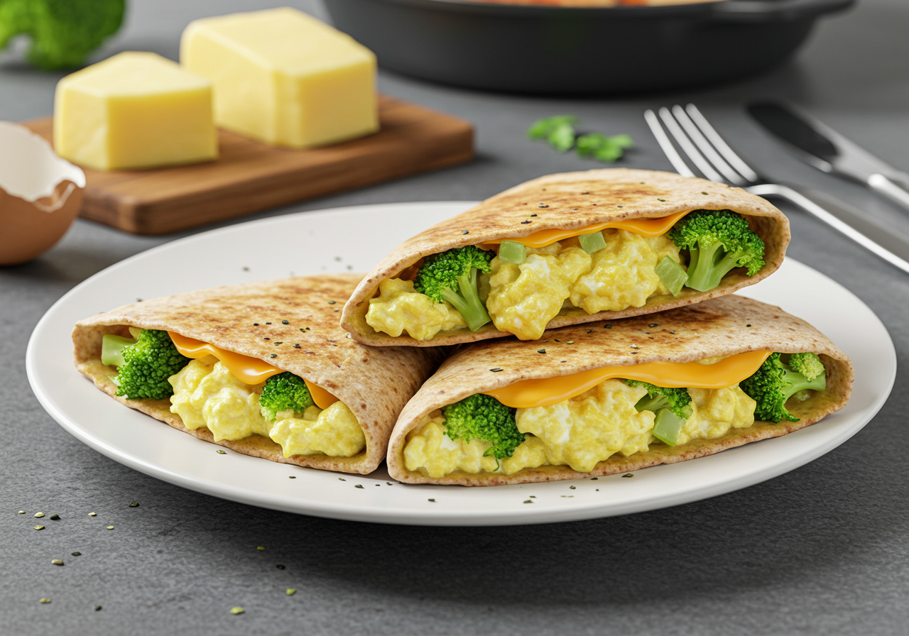 Healthy Broccoli and Egg Breakfast Quesadillas