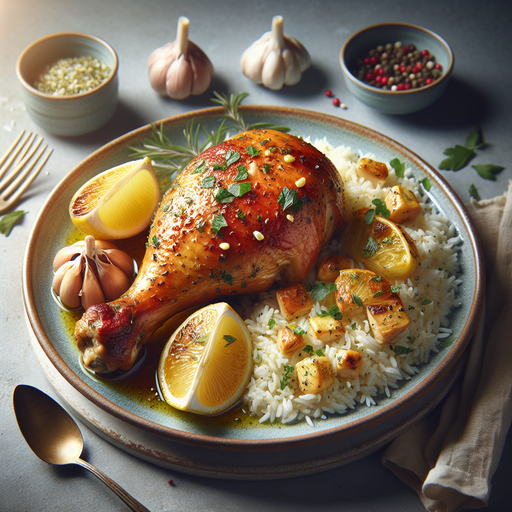 Lemon Herb Chicken Drumstick with Basmati Rice
