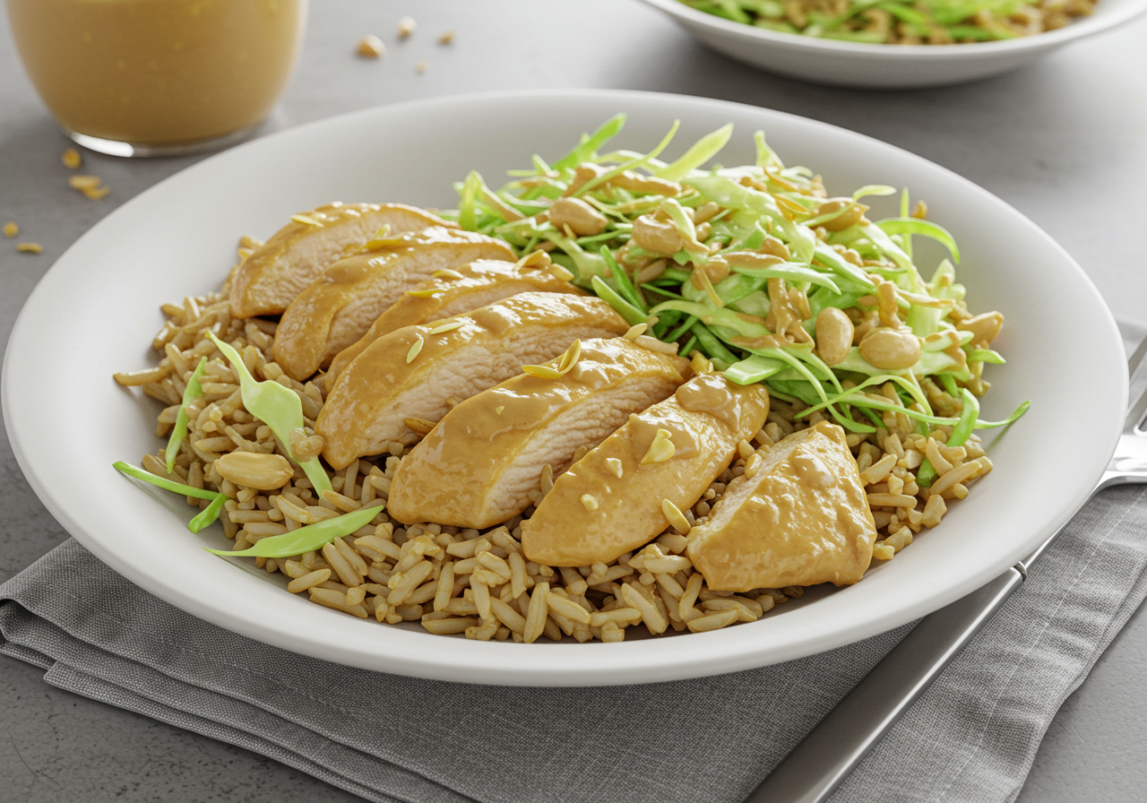 Nutritious Chicken & Cabbage Peanut Bowl