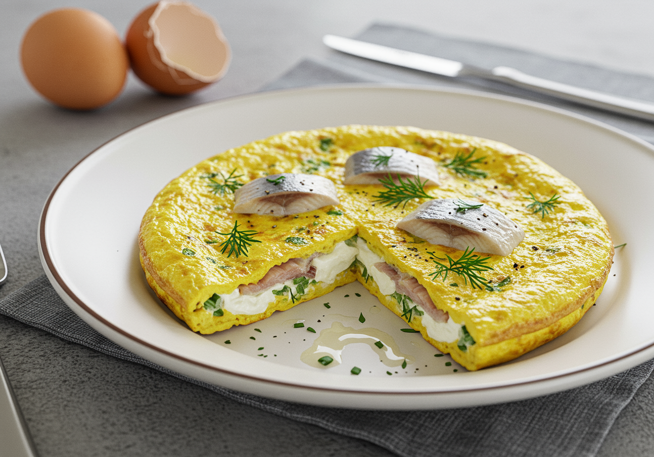 Protein-Packed Herring and Mozzarella Frittata