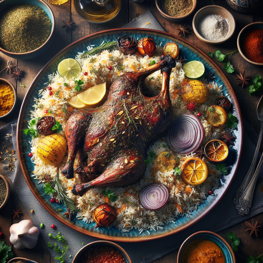 Roast Whole Lamb with Basmati Rice