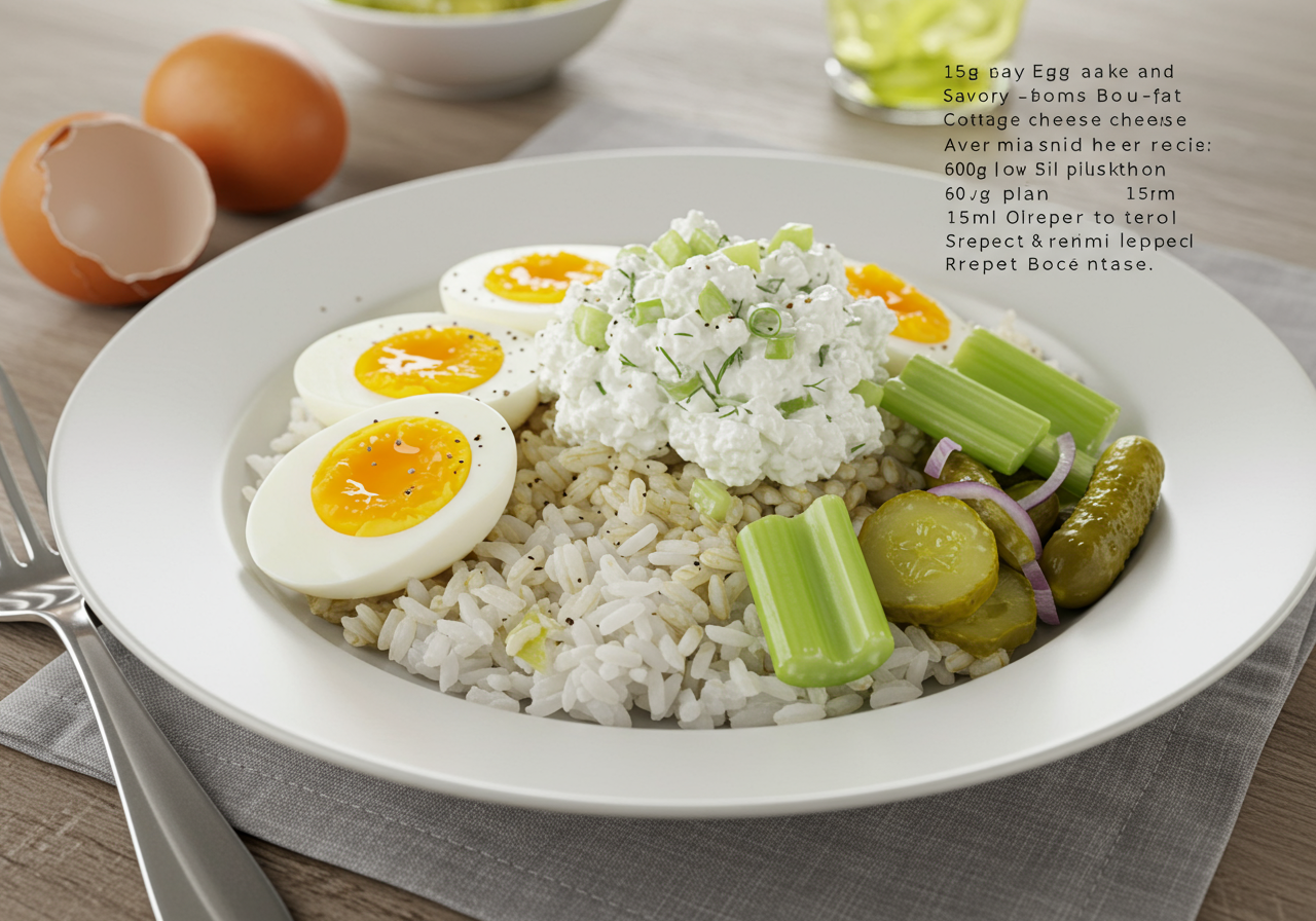 Savory Egg and Cottage Cheese Rice Bowl