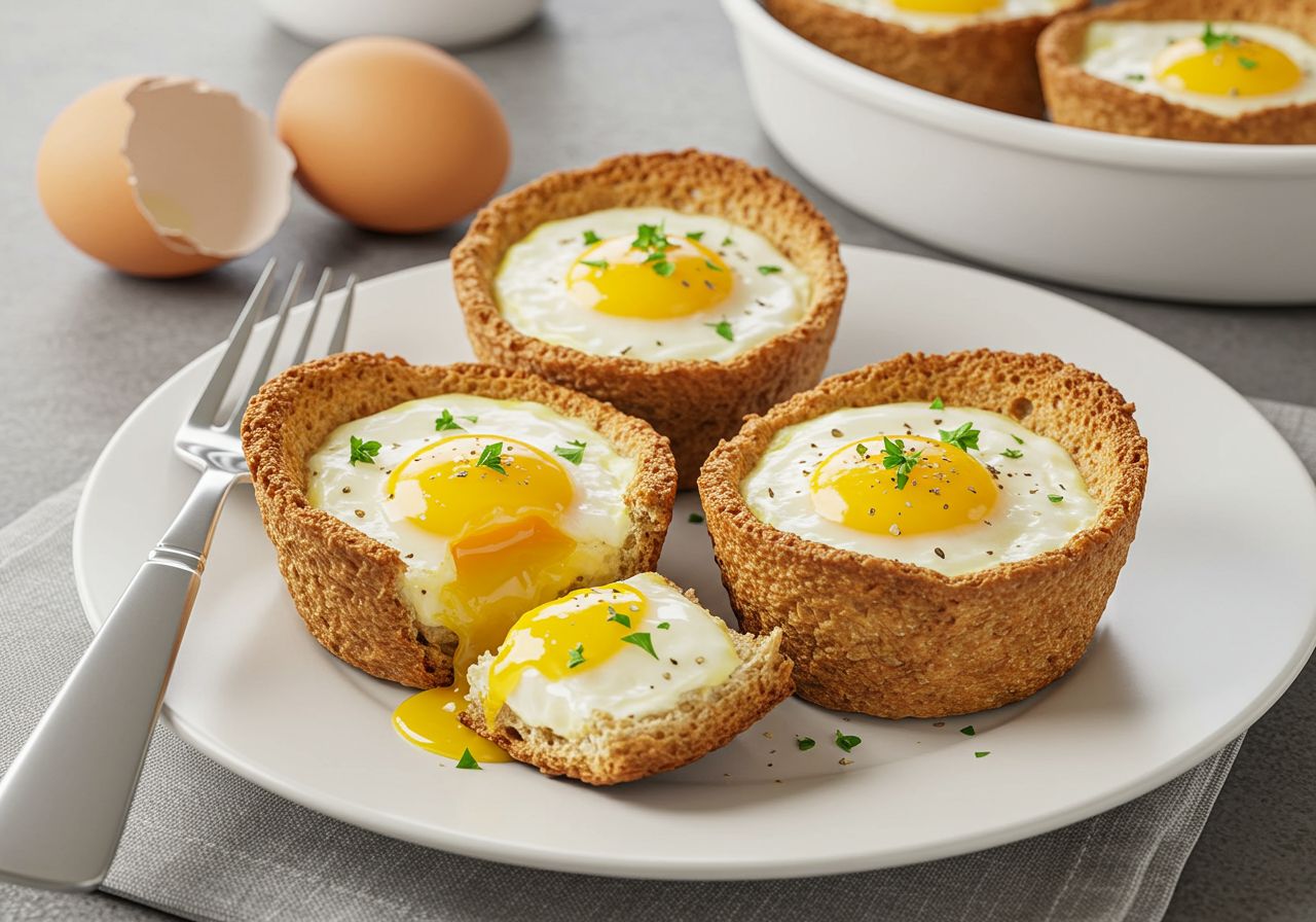 Savory Herbed Egg & Toast Baskets