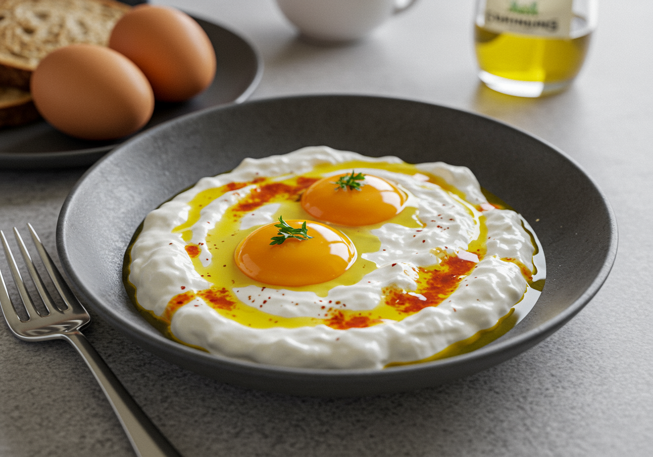 Turkish-Style Poached Eggs with Garlicky Yogurt