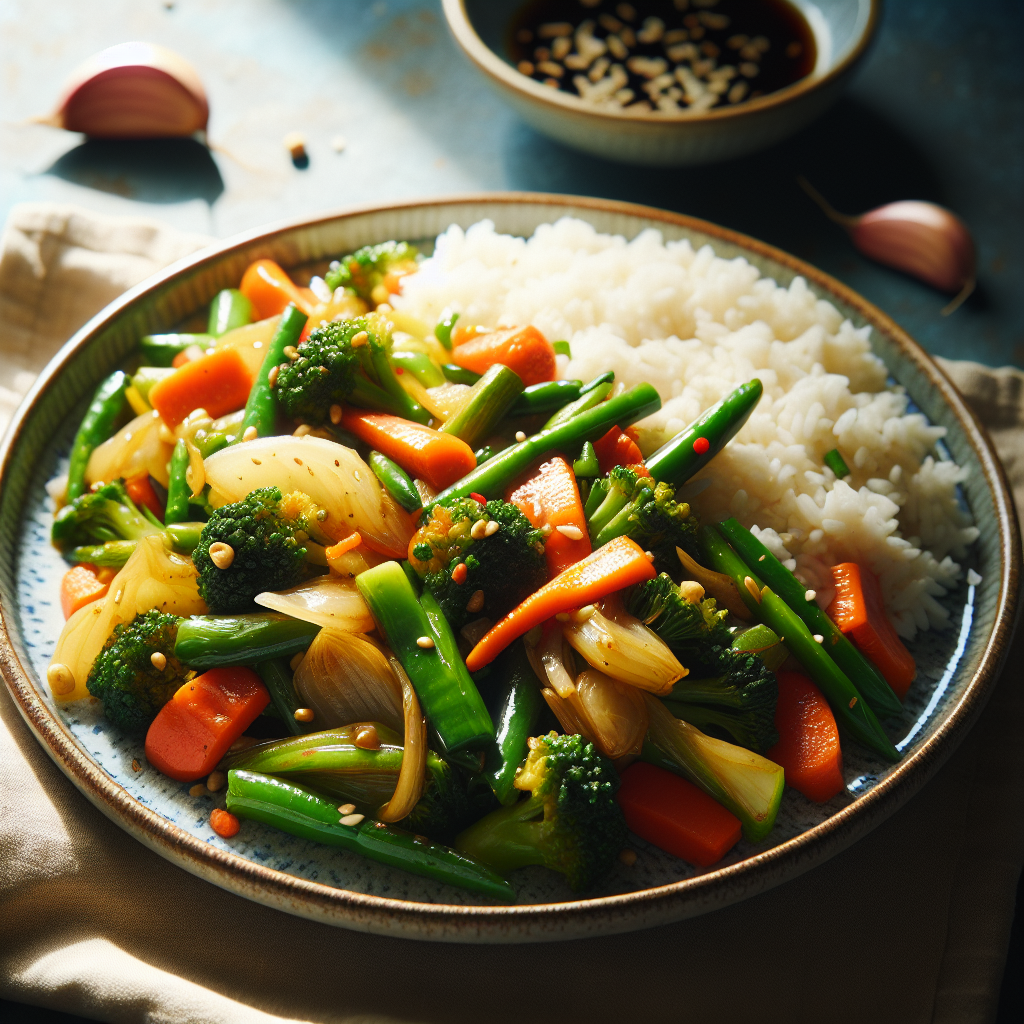 Asian Vegetable Stir-Fry with Rice