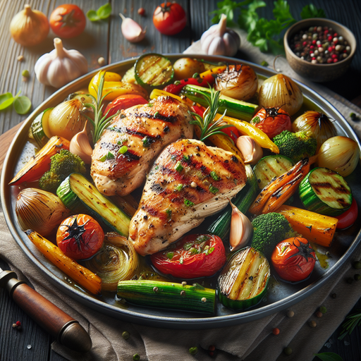 Grilled Chicken with Balkan Roasted Vegetables