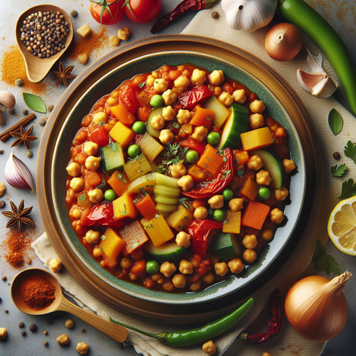 Healthy Balkan Vegetable and Chickpea Stew