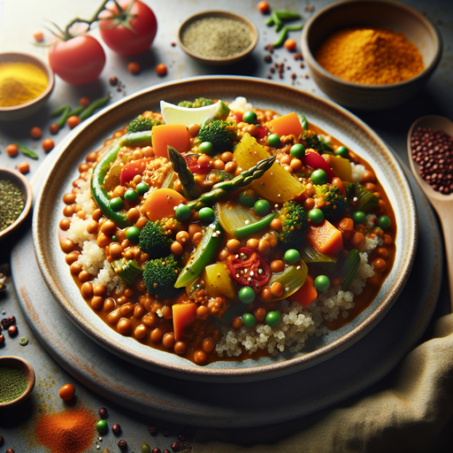 Spiced Lentil & Vegetable Curry with Quinoa