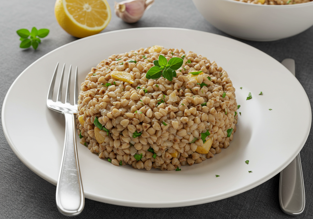 Italian Buckwheat 'Risotto' with Garlic and Herbs
