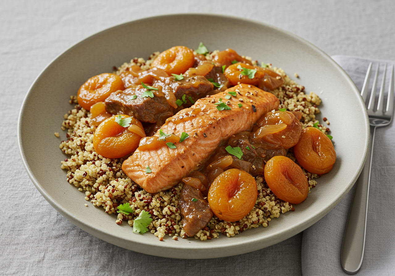 Moroccan Lamb & Apricot Tagine with Quinoa