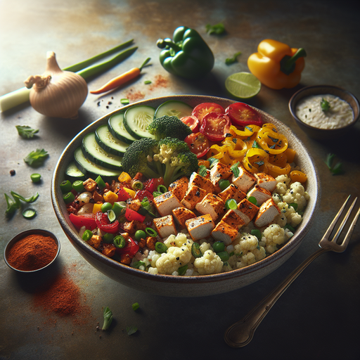 Paleo Mexican Chicken & Cauliflower Rice Bowl
