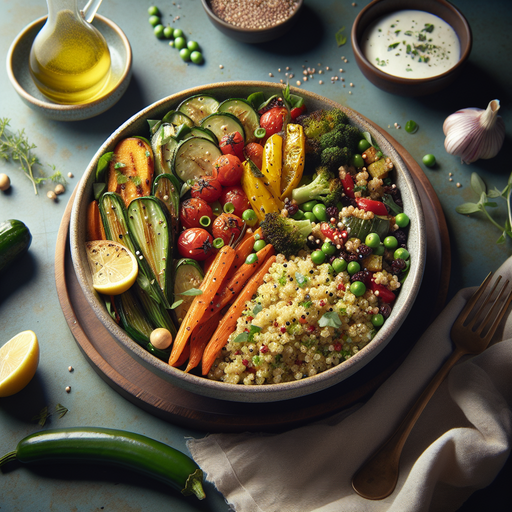 Herbed Quinoa and Roasted Vegetable Bowl