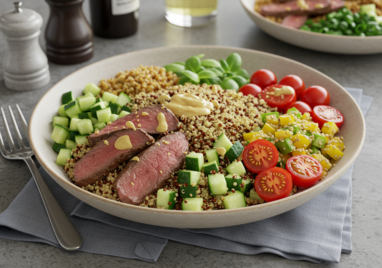 Mediterranean Lamb and Quinoa Power Bowl