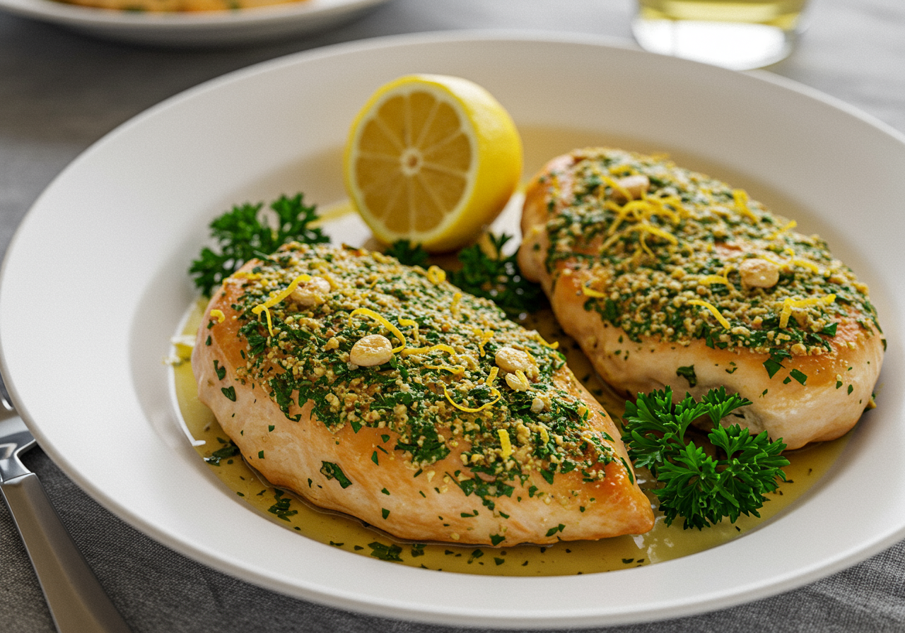 Mediterranean Lemon & Herb Crusted Chicken