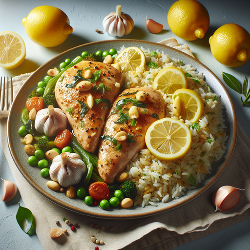 Garlic Lemon Chicken with Rice