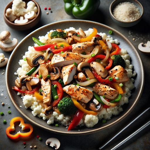 High-Protein Chicken & Vegetable Stir-Fry with Cauliflower Rice