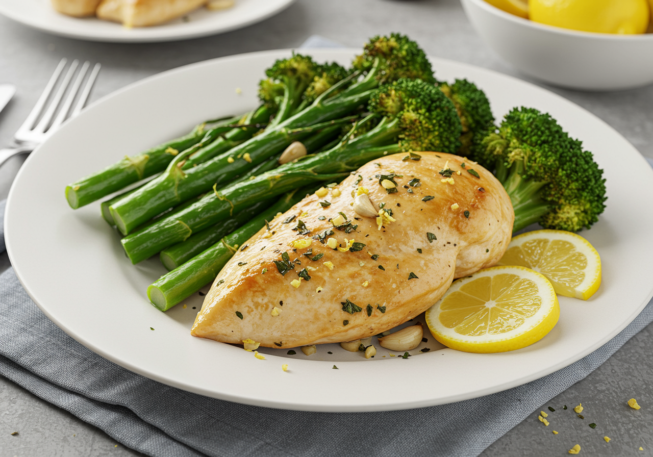 Lemon Herb Chicken with Roasted Broccoli