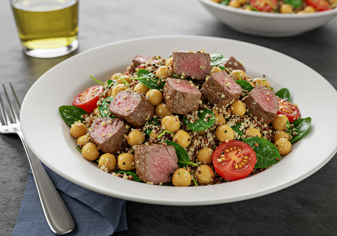 Mediterranean Lamb and Quinoa Power Bowl