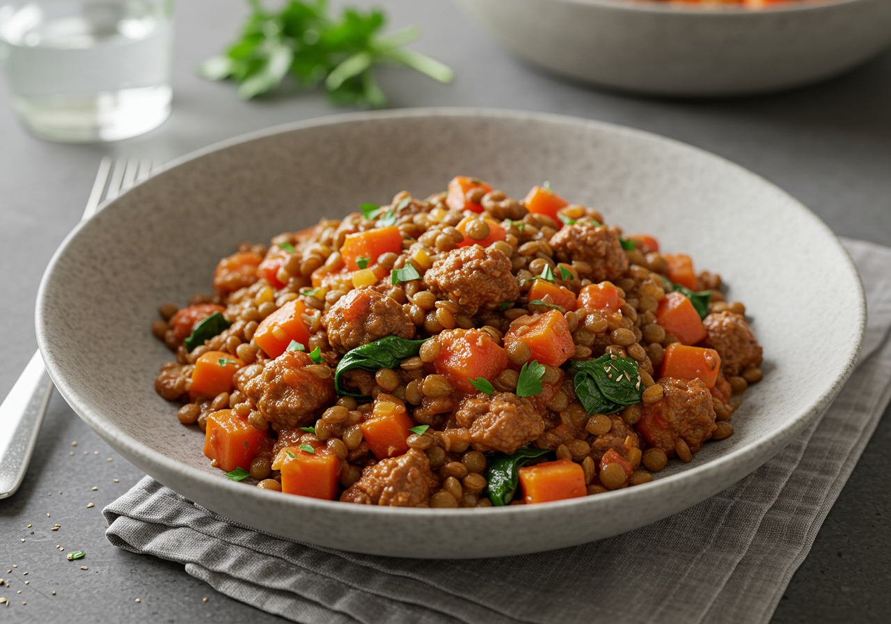 Mediterranean Spiced Lamb and Lentil Stew