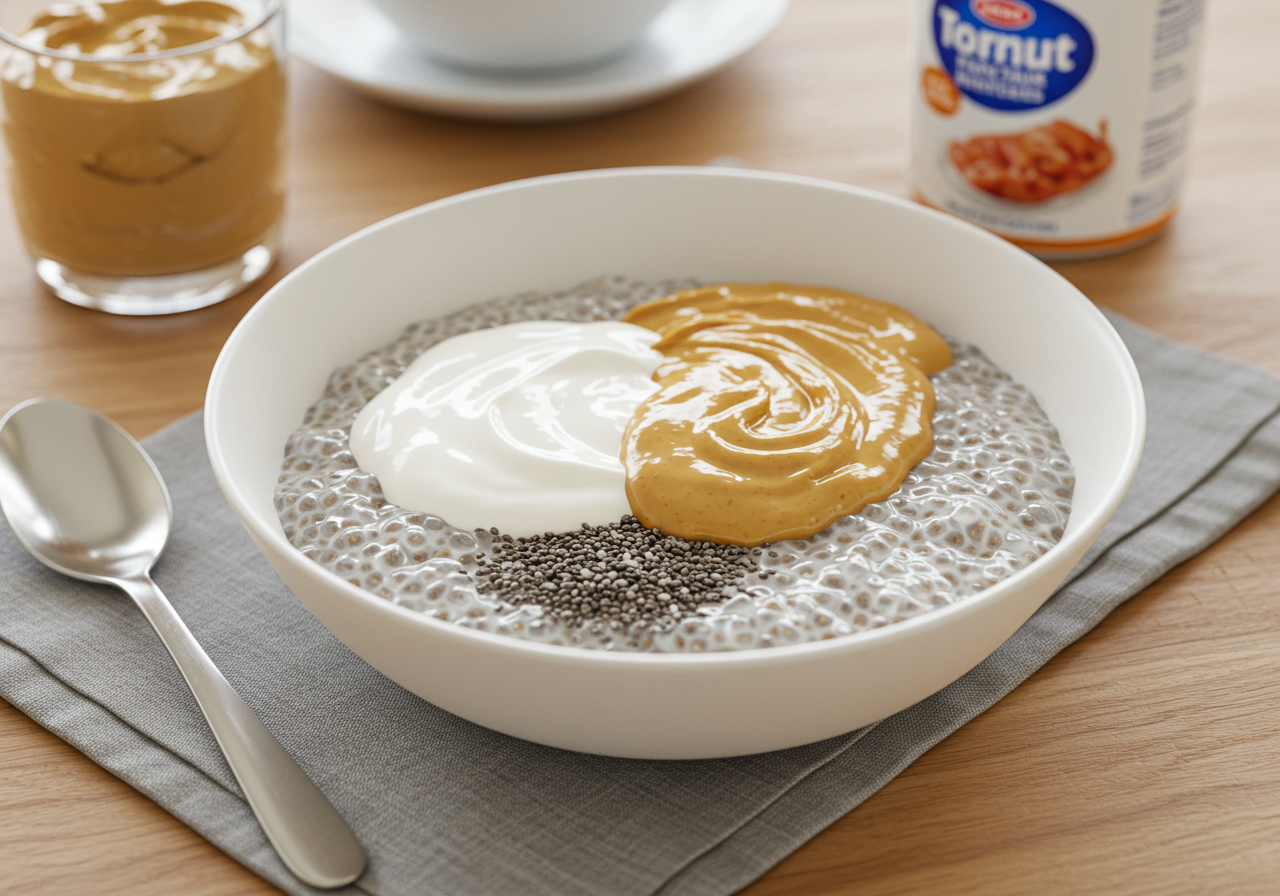 Creamy Peanut Butter & Chia Protein Bowl