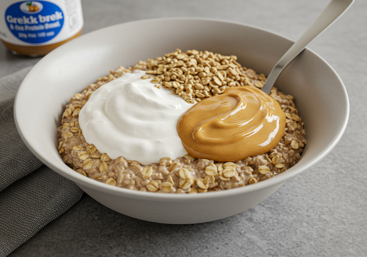 Creamy Peanut Butter & Oat Protein Bowl