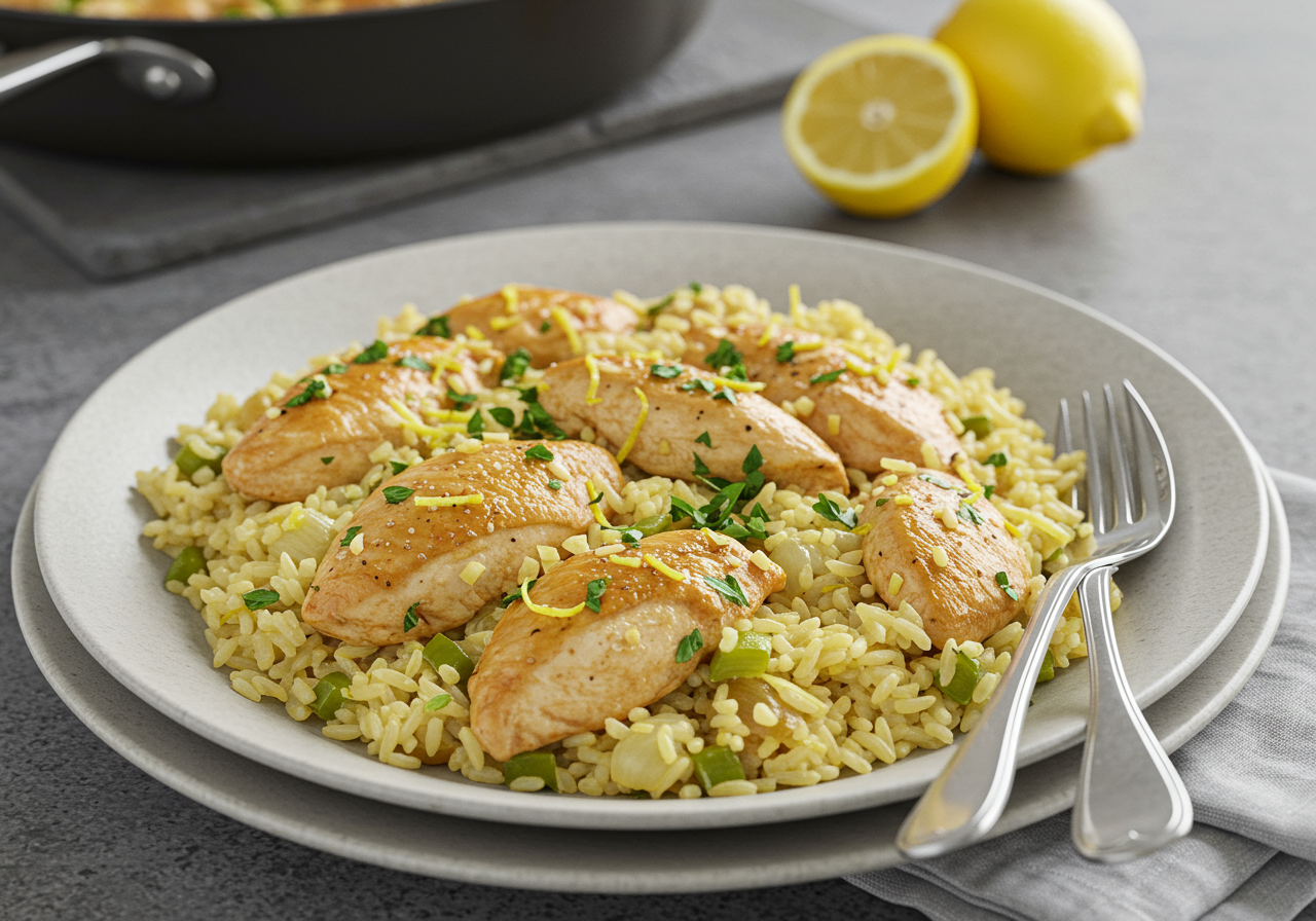 One-Pan Lemon Herb Chicken and Rice